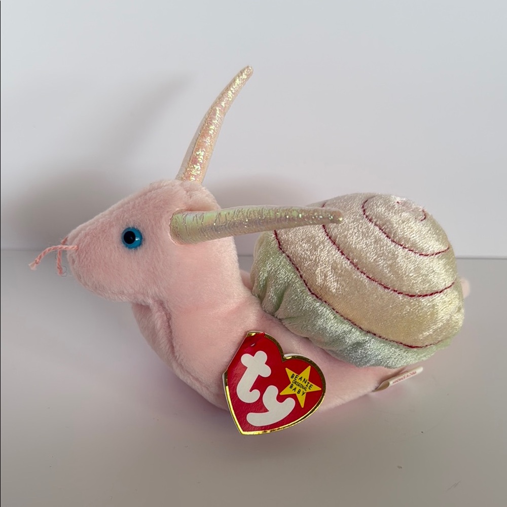 Ty Beanie Baby “Swirly” Pink Snail